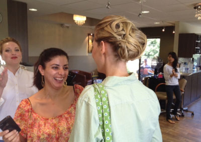 Woman With Updo In Salon