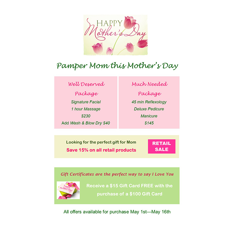 2026 Mother's Day Specials